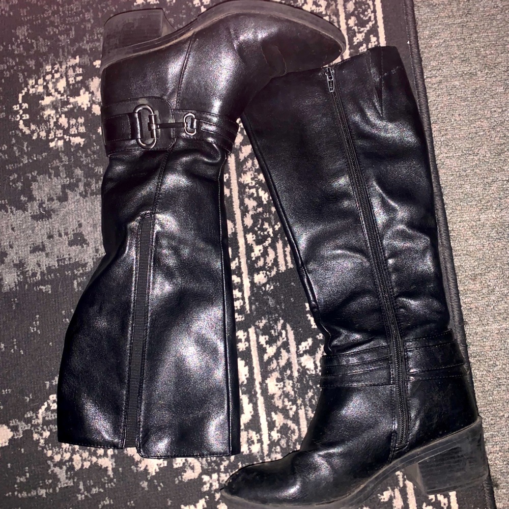 White Mountain Tall Black Riding Boots